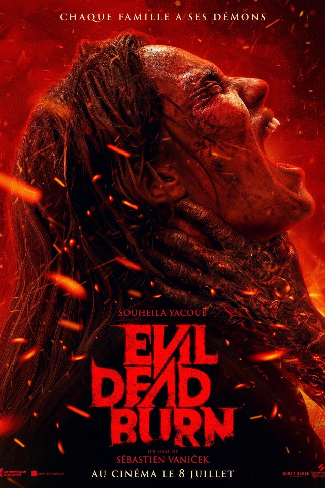 Afiche de Evil Dead en llamas